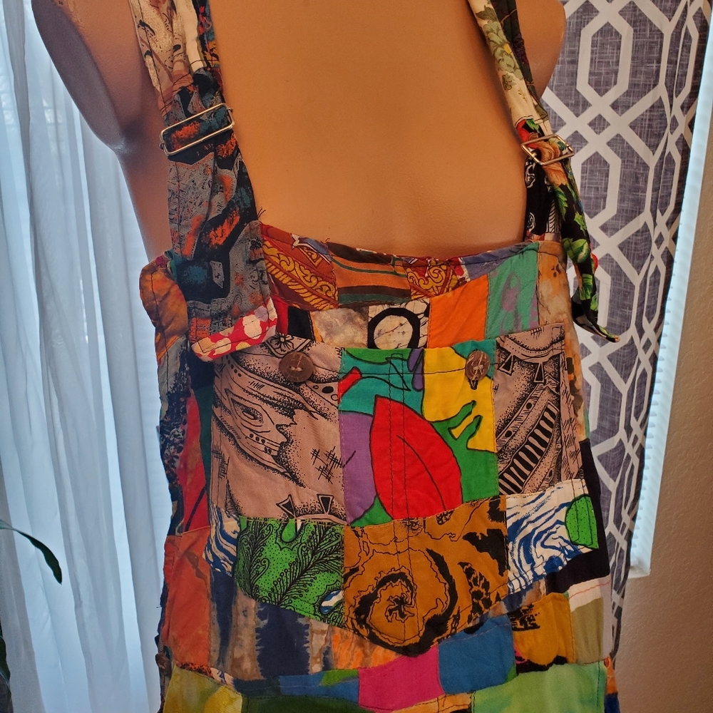 Rare Vintage Patchwork Overalls - image 6